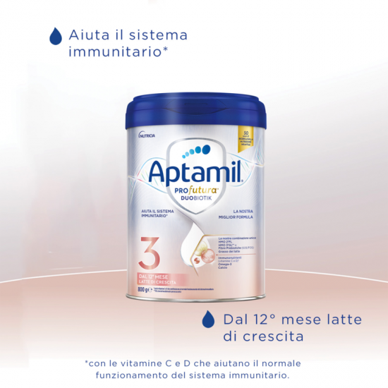 APTAMIL PROFUTURA Duobiotik 3 - Latte di Crescita in Polvere per bambini dal 12° mese - 800 grammi